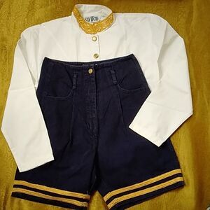 Vintage Set 2 Pc Switch USA Blouses Size M Short Size 5